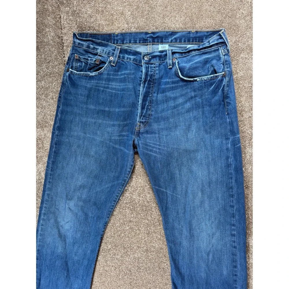 Levi's 501 Button Fly Jeans Mens Blue Denim Straight Leg Size‎ 38x34 Vintage Y2K